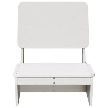 vidaXL Καρέκλες κήπου 2 τεμ. Λευκό 60x64x70,5cm Ξύλο πεύκο μασίφ