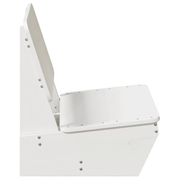 vidaXL Καρέκλες κήπου 2 τεμ. Λευκό 60x64x70,5cm Ξύλο πεύκο μασίφ