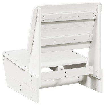 vidaXL Καρέκλες κήπου 2 τεμ. Λευκό 60x64x70,5cm Ξύλο πεύκο μασίφ