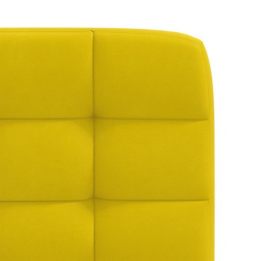 vidaXL Καρέκλες Τραπεζαρίας 4 τεμ. Κίτρινες Βελούδινες 45x54x83cm