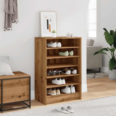 vidaXL Παπουτσοθήκη Αρτισιανή Δρυς 60x35x92cm Επεξεργασμένο Ξύλο