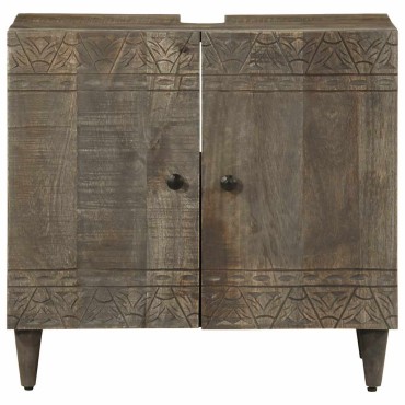 vidaXL Ντουλάπι Μπάνιου 62x33x58cm από Μασίφ Ξύλο Μάνγκο