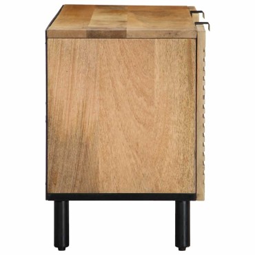 vidaXL Ντουλάπι τηλεόρασης καφέ 105x33x46cm από μασίφ ξύλο Mango 1 τεμ.