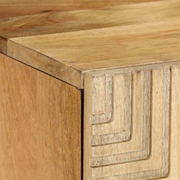 vidaXL Ντουλάπι τηλεόρασης καφέ 105x33x46cm από μασίφ ξύλο Mango 1 τεμ.