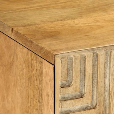 vidaXL Ντουλάπι τηλεόρασης καφέ 105x33x46cm από μασίφ ξύλο Mango 1 τεμ.