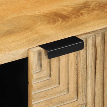vidaXL Ντουλάπι τηλεόρασης καφέ 105x33x46cm από μασίφ ξύλο Mango 1 τεμ.