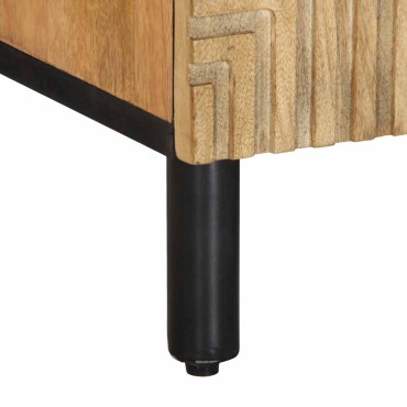 vidaXL Ντουλάπι τηλεόρασης καφέ 105x33x46cm από μασίφ ξύλο Mango 1 τεμ.