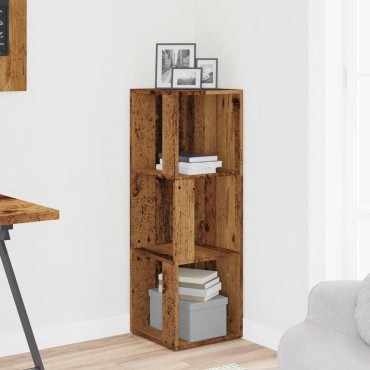 vidaXL Γωνιακό ντουλάπι παλιό ξύλο 33x33x100cm Ξύλο μηχανής