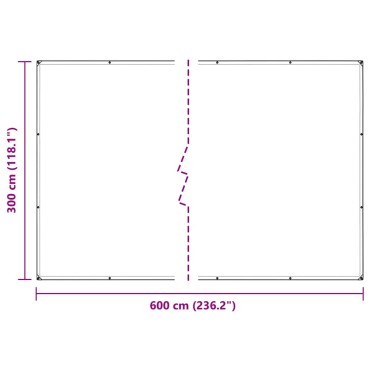 vidaXL Κάλυμμα φυτών με οπές 3x6 m PVC