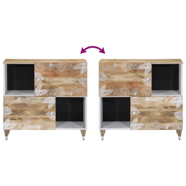 vidaXL Sideboard 80x33,5x75cm μασίφ ξύλο Mango