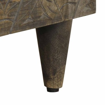 vidaXL Ντουλάπι τηλεόρασης ανοιχτό γκρι 80x31,5x46cm μασίφ ξύλο Mango 1 τεμ.