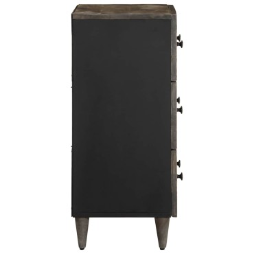 vidaXL Sideboard ανοιχτό γκρι 60x33,5x75cm μασίφ ξύλο Mango