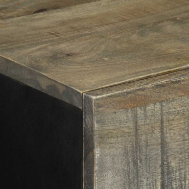 vidaXL Sideboard ανοιχτό γκρι 60x33,5x75cm μασίφ ξύλο Mango