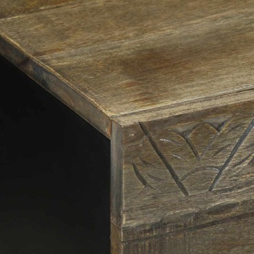 vidaXL Τραπεζάκι σαλονιού ανοιχτό γκρι 80x50x40cm μασίφ ξύλο Mango 1 τεμ.