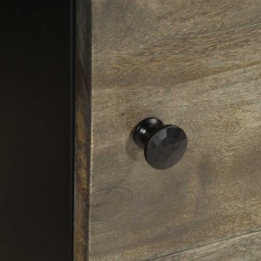 vidaXL κομοδίνο ντουλάπι ανοιχτό γκρι 40x33x46cm μασίφ ξύλο Mango 1 τεμ.