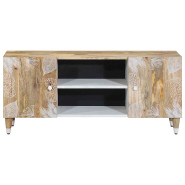 ντουλάπι τηλεόρασης vidaXL 105x33,5x46cm μασίφ ξύλο Mango