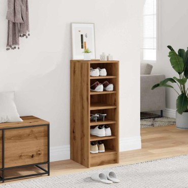 vidaXL Ντουλάπι παπουτσιών Artisan Oak 32x35x92cm Κατασκευασμένο ξύλο