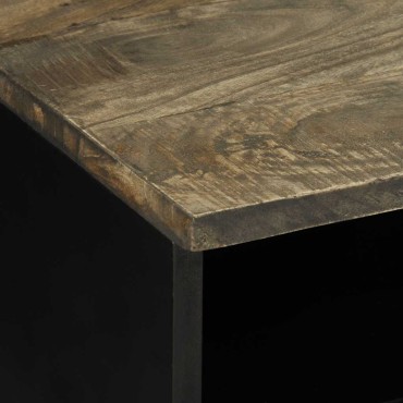 vidaXL Τραπεζάκι σαλονιού ανοιχτό γκρι 80x54x40cm μασίφ ξύλο Mango 1 τεμ.