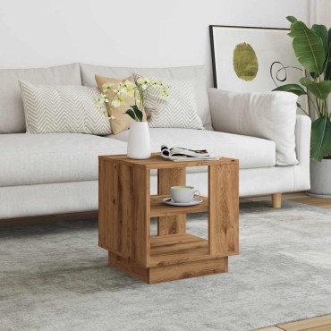 vidaXL Τραπεζάκι σαλονιού Artisan Oak 40x40x43cm Κατασκευασμένο ξύλο 1 τεμ.