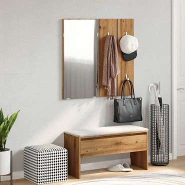vidaXL σετ επίπλων διαδρόμου Artisan Oak Engineered Wood 80x30,5x40cm