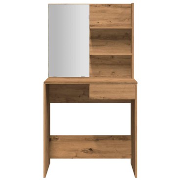 vidaXL Κομοδίνο με καθρέφτη Artisan Oak 74,5x40x141cm