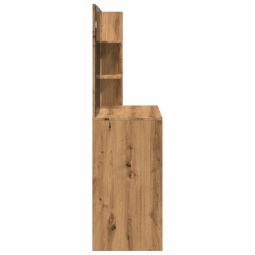 vidaXL Κομοδίνο με καθρέφτη Artisan Oak 74,5x40x141cm