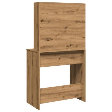 vidaXL Κομοδίνο με καθρέφτη Artisan Oak 74,5x40x141cm