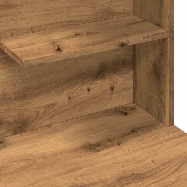 vidaXL Κομοδίνο με LED Artisan Oak 74,5x40x141cm