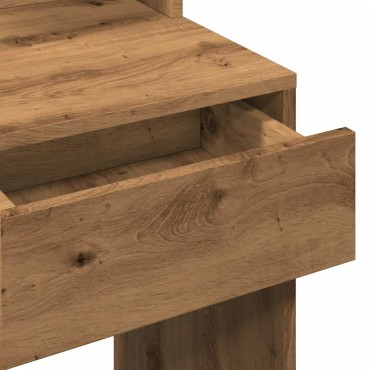 vidaXL Κομοδίνο με LED Artisan Oak 74,5x40x141cm