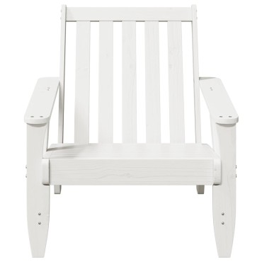 vidaXL Καρέκλα κήπου Adirondack Λευκό 75x77x77cm Στερεό ξύλο πεύκο 1 τεμ.