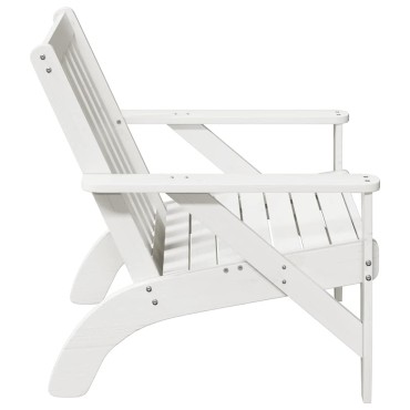 vidaXL Καρέκλα κήπου Adirondack Λευκό 75x77x77cm Στερεό ξύλο πεύκο 1 τεμ.