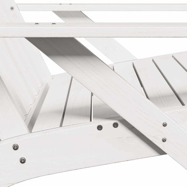 vidaXL Καρέκλα κήπου Adirondack Λευκό 75x77x77cm Στερεό ξύλο πεύκο 1 τεμ.