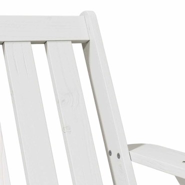 vidaXL Καρέκλα κήπου Adirondack Λευκό 75x77x77cm Στερεό ξύλο πεύκο 1 τεμ.