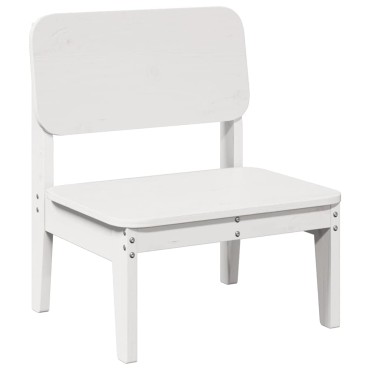 vidaXL Καρέκλες κήπου 2 τεμ. Λευκό 60x52,5x72cm Ξύλο πεύκο μασίφ