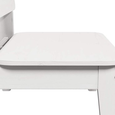 vidaXL Καρέκλες κήπου 2 τεμ. Λευκό 60x52,5x72cm Ξύλο πεύκο μασίφ