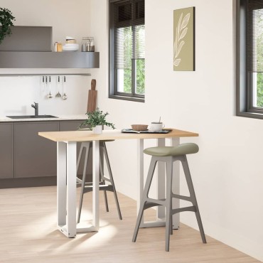 vidaXL Πόδια τραπεζιού μπαρ σε σχήμα T 2 τεμ. Λευκό 40x35x(90-91)cm