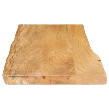 vidaXL Επιφάνεια Τραπεζιού 80x40x2,5cm Live Edge Μασίφ Ξύλο Μάνγκο 1 τεμ.