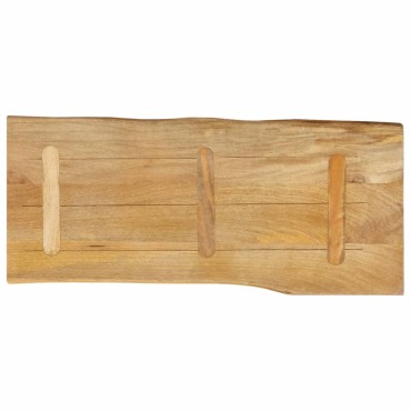 vidaXL Επιφάνεια Τραπεζιού 80x40x2,5cm Live Edge Μασίφ Ξύλο Μάνγκο 1 τεμ.