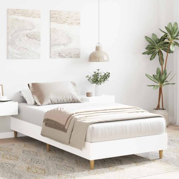 vidaXL Πλαίσιο κρεβατιού χωρίς στρώμα Λευκό 90x200cm 1 τεμ. - Μονό