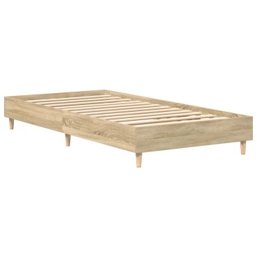 vidaXL Πλαίσιο κρεβατιού χωρίς στρώμα Sonoma Oak 100x200 cm