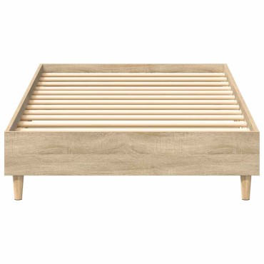 vidaXL Πλαίσιο κρεβατιού χωρίς στρώμα Sonoma Oak 100x200 cm