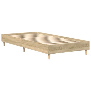 vidaXL Πλαίσιο κρεβατιού χωρίς στρώμα Sonoma Oak 100x200 cm