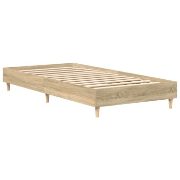 vidaXL Πλαίσιο κρεβατιού χωρίς στρώμα Sonoma Oak 75x190 cm