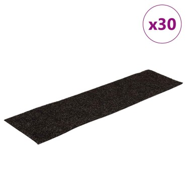 vidaXL Πατάκια για σκάλες Αυτοκόλλητα 30 τεμάχια 76x20 cm Ορθογώνια