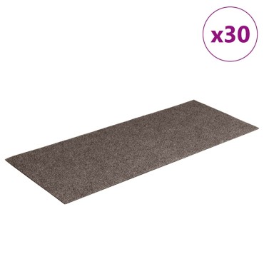 vidaXL Πατάκια για σκάλες Αυτοκόλλητα 30 τεμάχια 60x25 cm Ορθογώνια
