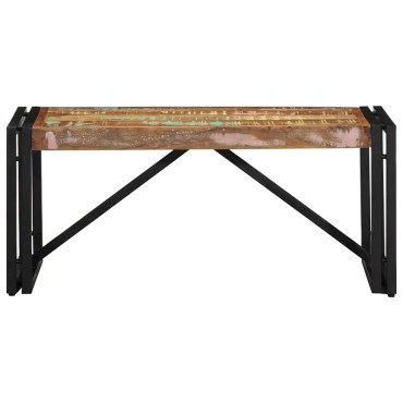 vidaXL Τραπεζάκι σαλονιού πολύχρωμο 80x40x35cm Ξύλο μασίφ ανακυκλωμένο 1 τεμ.