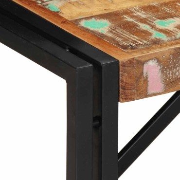vidaXL Τραπεζάκι σαλονιού πολύχρωμο 80x40x35cm Ξύλο μασίφ ανακυκλωμένο 1 τεμ.