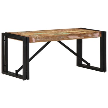 vidaXL Τραπεζάκι σαλονιού πολύχρωμο 80x40x35cm Ξύλο μασίφ ανακυκλωμένο 1 τεμ.