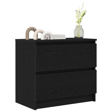 ντουλάπι τηλεόρασης vidaXL Μαύρο 60x35x54cm Κατασκευασμένο ξύλο