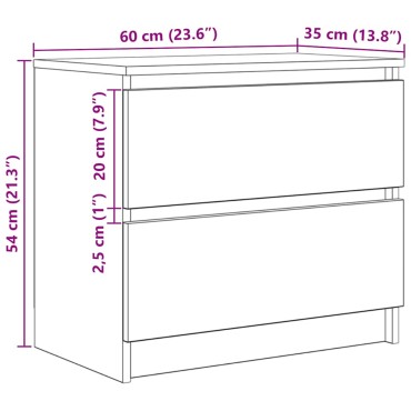 vidaXL Έπιπλο Τηλεόρασης Παλιό Ξύλο 60x35x54cm από Μοριοσανίδα